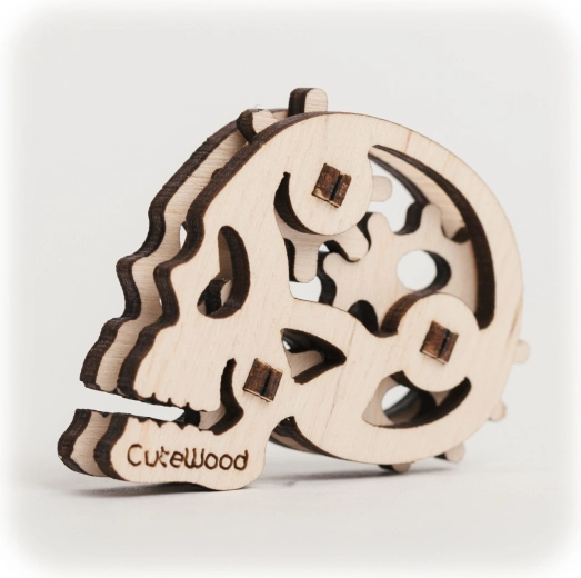 Cutewood Holz-3D-Puzzle Schädel