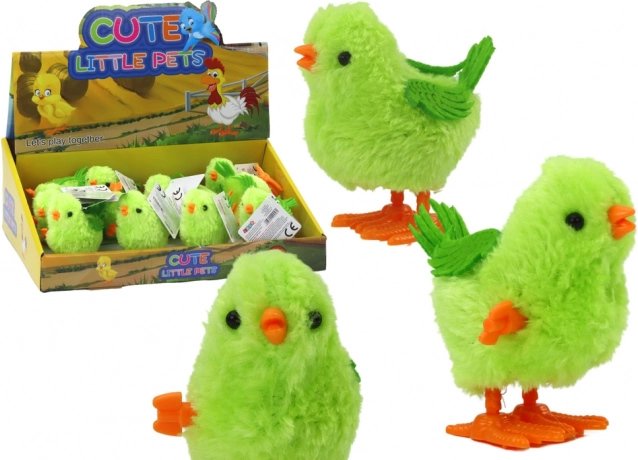 Springendes Aufziehspielzeug Huhn grün