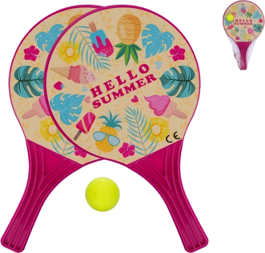 Strand-Schläger mit Ball 37,5 cm – rosa