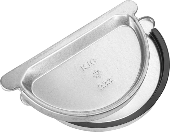 Endstück für Dachrinne 330 mm mit Gummidichtung, verzinkt