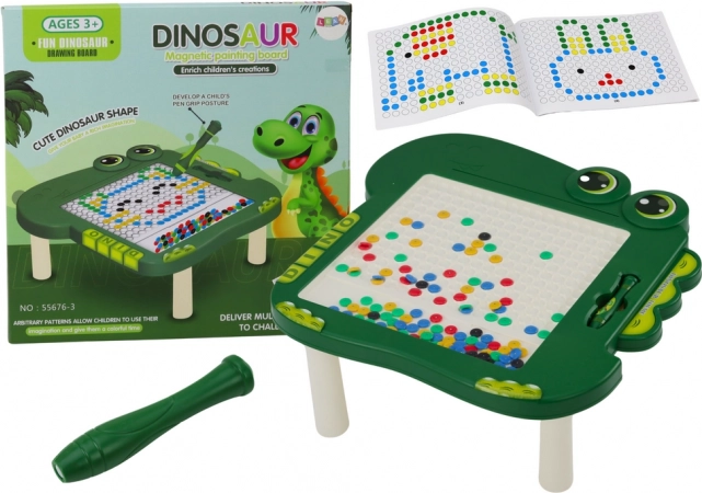 Magnettafel für Kinder Dino in grüner Farbe