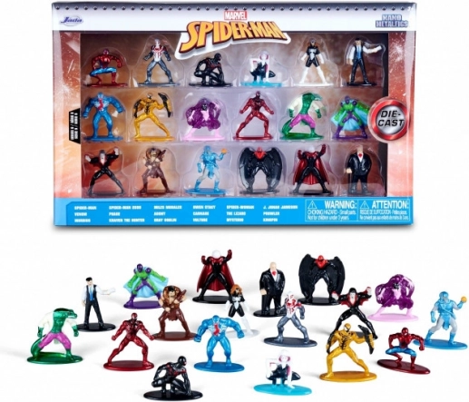 Metallfiguren MARVEL Spider‑Man – 18‑teiliges Set