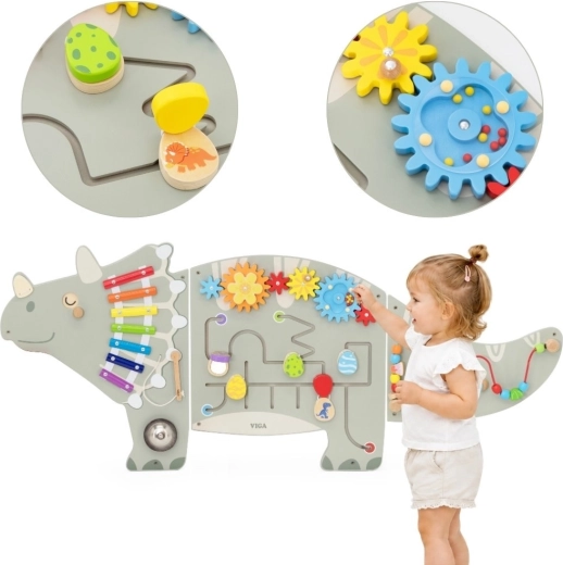 VIGA Wand-Aktivitätsboard Triceratops 18m+