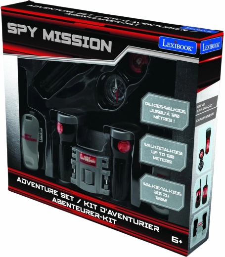 Lexibook Spionageset mit Walkie-Talkies, Fernglas, Taschenlampe und Kompass