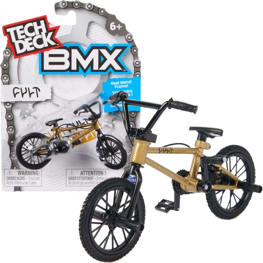 Outlet Tech Deck Fingerbike BMX Cult, goldfarben, mit Aufklebern – 1 Stück