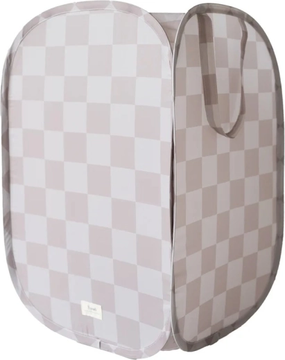 3 Sprouts faltbarer Aufbewahrungskorb recycled checkerboard beige - 1 Stück