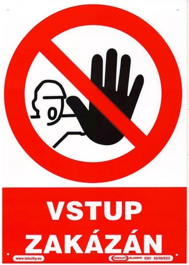 Sicherheitsschild Zutritt verboten A4 Kunststoff