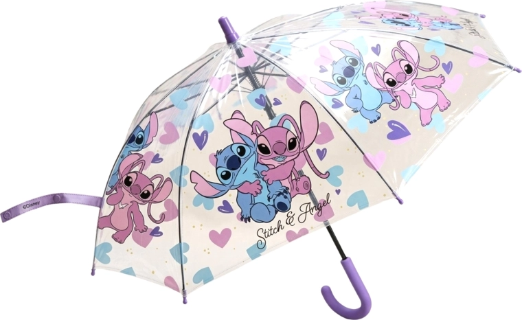 Transparenter Kinderregenschirm Disney Lilo & Stitch – Stitch und Angel