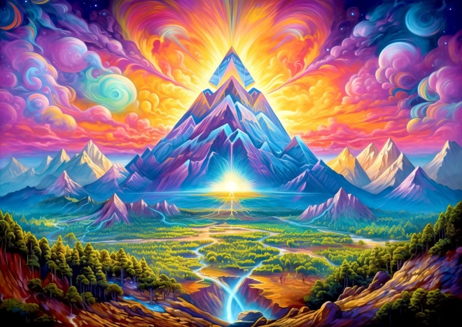 Puzzle Pyramiden im Wald 1000 Teile