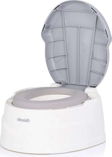 Chipolino Kinder-Töpfchen und Tritthocker Step 2 grau