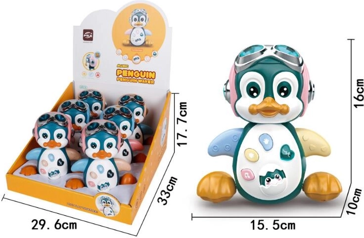 Spielender Pinguin mit Licht und Sound