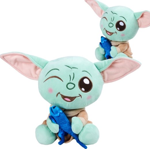 Plüschfigur GROGU mit Fisch 25 cm – STAR WARS: THE MANDALORIAN