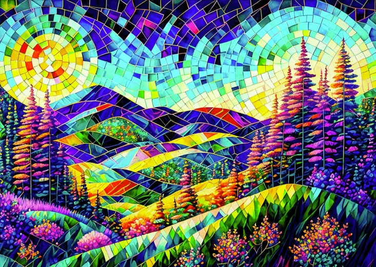 Enjoy Puzzle Über die Hügel ins Land der Träume 1000 Teile