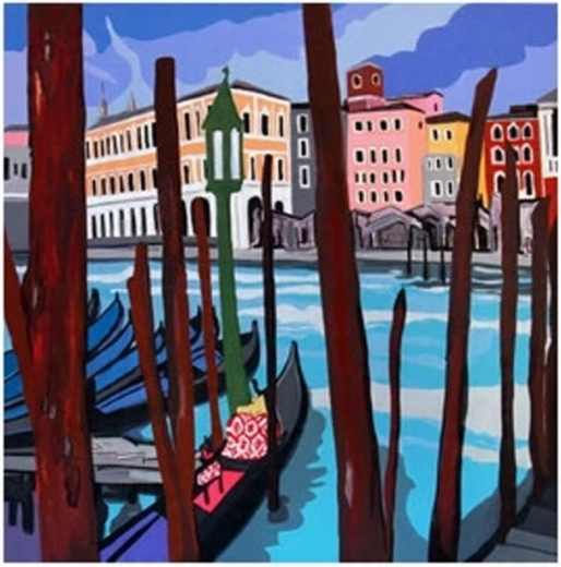 Malen nach Zahlen Boot am Steg 40 × 50 cm