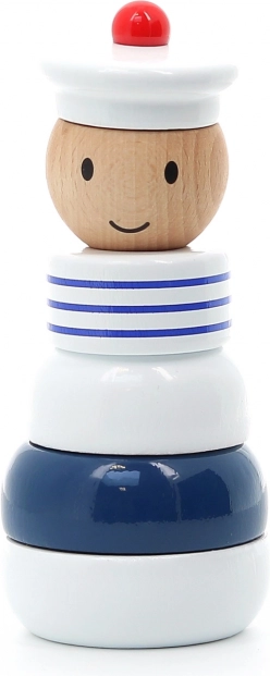 Holzturm zum Aufstecken in Form eines Seemanns