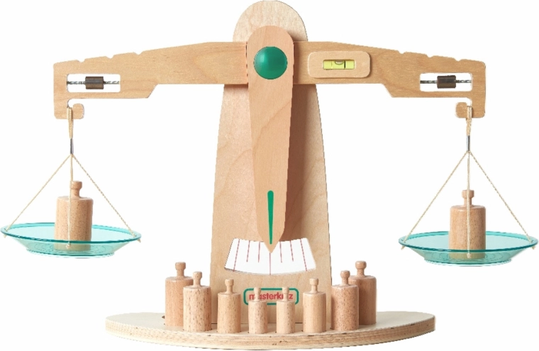 Holz-Waage mit Schalen MASTERKIDZ