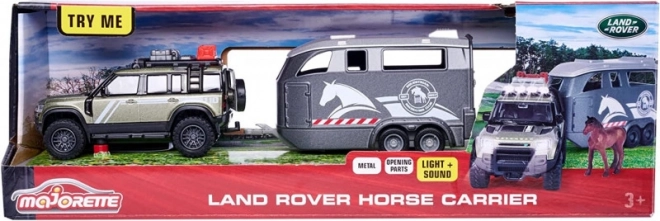 Majorette Grand Land Rover Set mit Pferdeanhänger