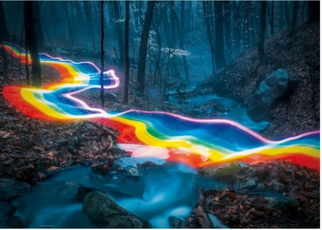 Puzzle 1000 Teile Magischer Wald, Regenbogenweg