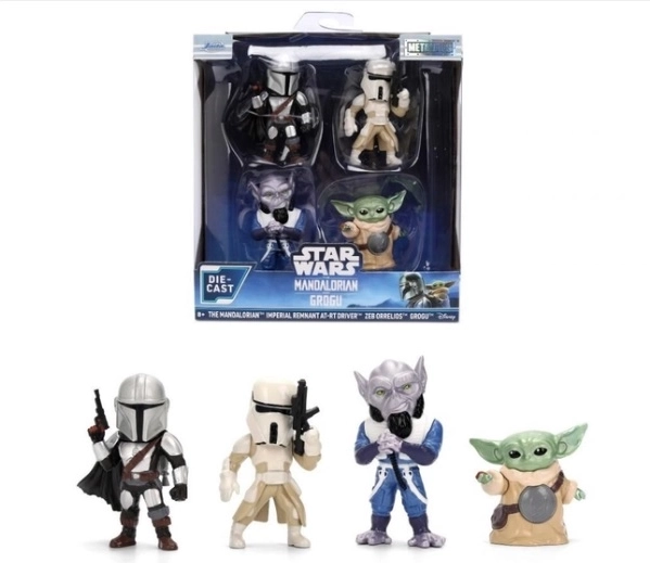 Jada Star Wars Metallfiguren 6,5 cm – 4er-Pack (The Mandalorian)