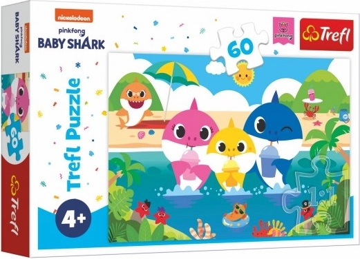 Puzzle Baby Shark – Haifamilie im Urlaub, 60 Teile (33 × 22 cm)