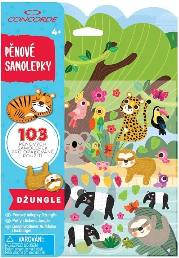 CONCORDE Schaumstoffaufkleber – Dschungel, wiederverwendbar