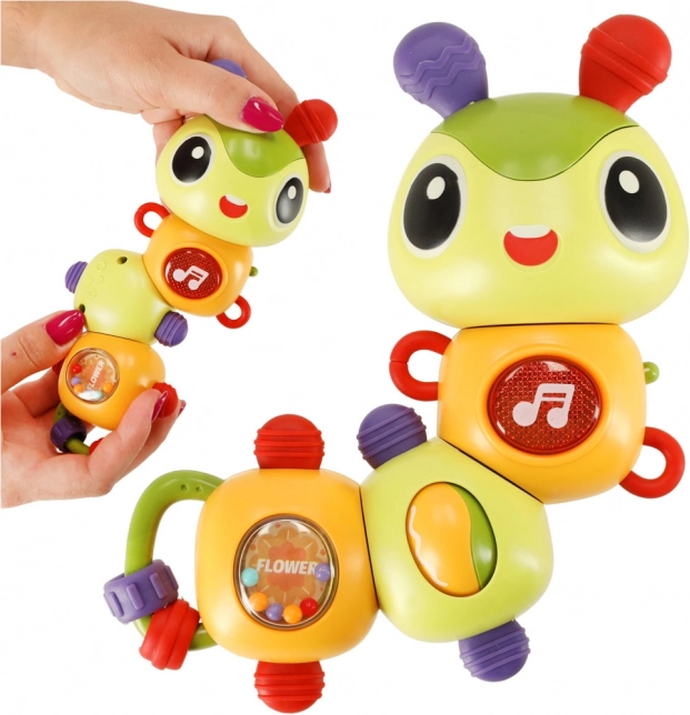 Elektronische Musikraupe mit Lichtern