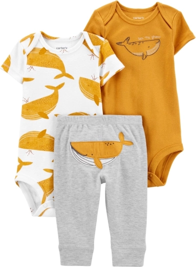 Carter’s 3-teiliges Baby-Set – 2× Kurzarm-Body und Leggings Green Firefly, neutral
