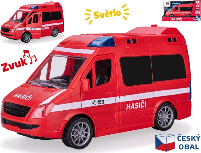 Feuerwehrauto mit Schwungrad 1:20 mit Licht und Sound