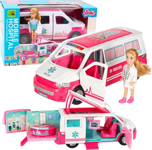 Mobile Krankenhaus – 2-in-1 Rettungswagen mit Arztpuppe und medizinischem Zubehör