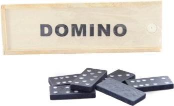 Holzdomino in Schachtel