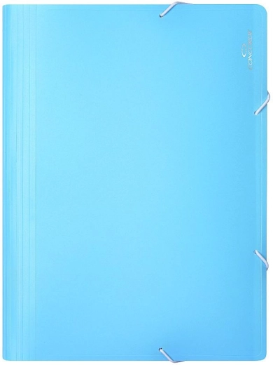 Dokumentenmappe mit Gummiband A4, 13 Fächer, pastellblau
