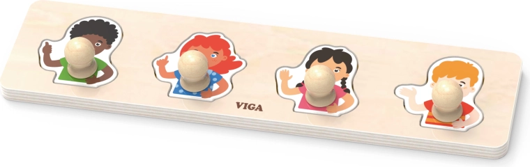 Viga erstes Steckpuzzle mit Griffen – Hautfarben