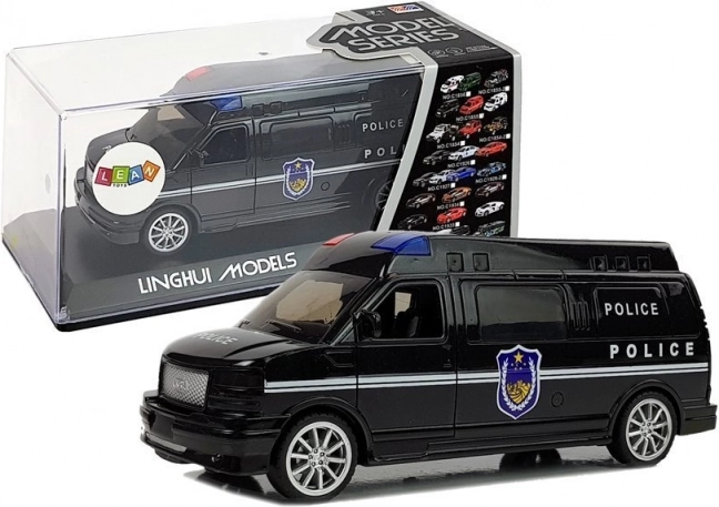 Polizeiauto mit Pull-Back-Antrieb, Licht und Sound