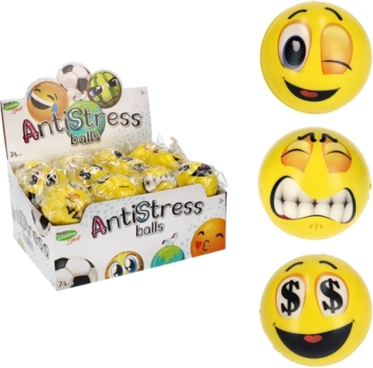 Anti-Stress-Smiley – weicher Ball 7 cm