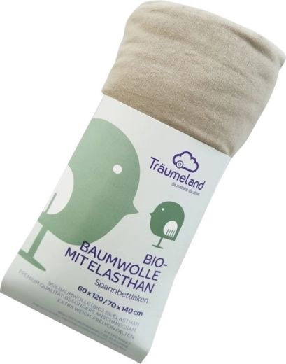 Träumeland Spannbettlaken aus Bio-Baumwolle mit Elasthan für Laufgitter 100 × 100 cm, Anthrazit
