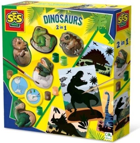 SES Gipsabdrücke Dinosaurier 2-in-1
