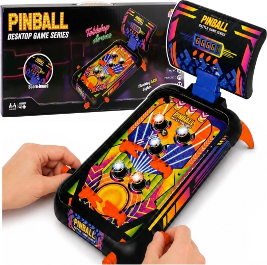 Tisch-Pinball (Flipper) mit Lichtern, Sounds und Punkteanzeige