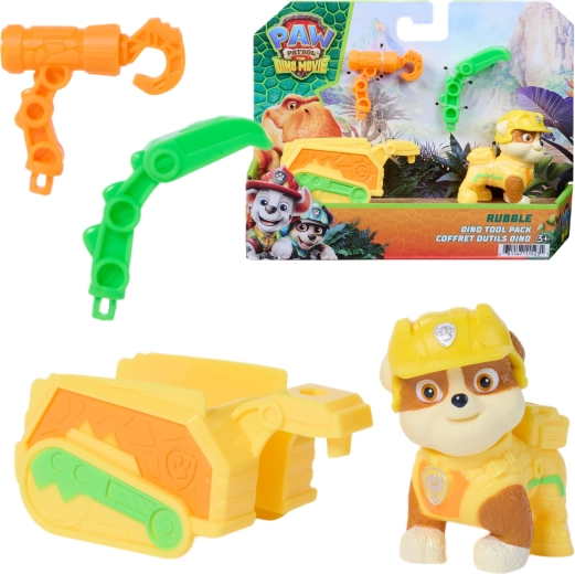 Spin Master Paw Patrol: Dino-Film – Rubble-Figur mit Anhänger und Werkzeug