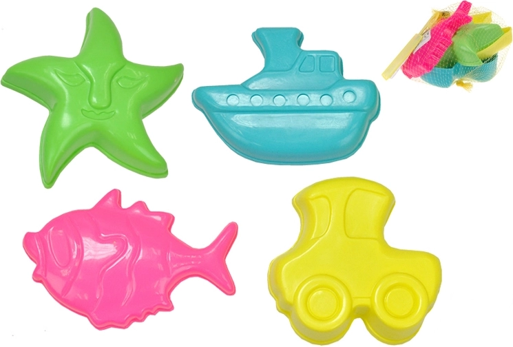 Set aus Kunststoff-Sandförmchen (4 Stk.)