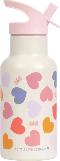 A Little Lovely Company Edelstahl-Trinkflasche 350 ml Herzen