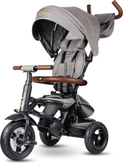 Qplay Dreirad Rito Deluxe Rubber grau