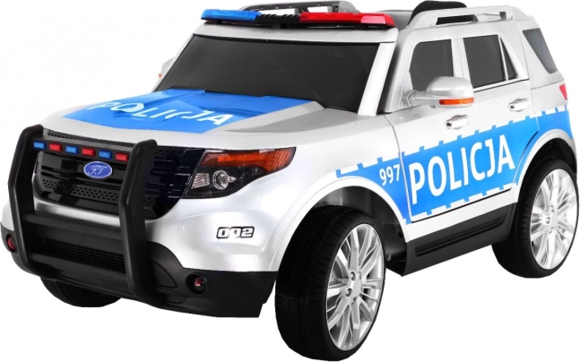 Kinder-Polizei-SUV mit Batterie, Sirenen, Lichtern, Megafon und Fernbedienung