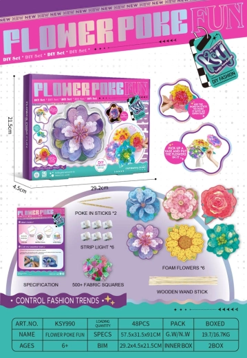 Kreativset zur Herstellung eines leuchtenden Blumenstraußes