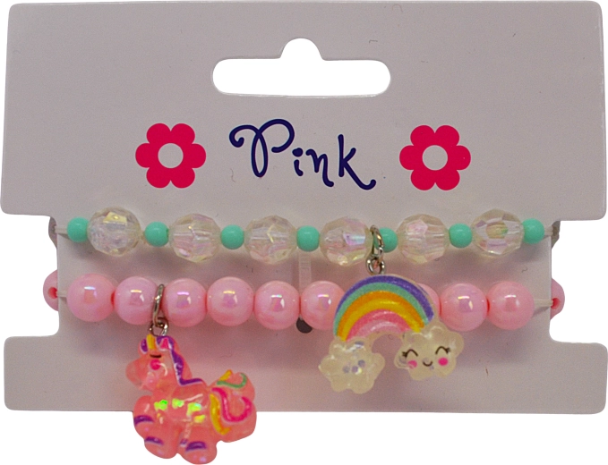 Armband-Set für Kinder – Einhorn und Regenbogen (2 Stück)