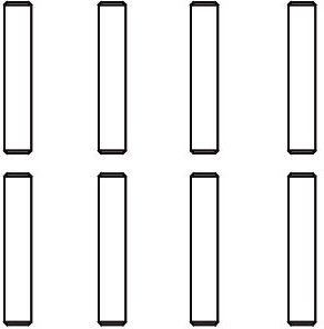 Stiftset 2 × 10 V8 für Voltage, Major, Tiger, Hoolk, Infect und Ripper