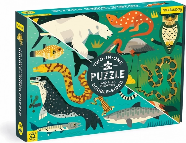 Beidseitiges Puzzle Mudpuppy Land- und Meeresraubtiere