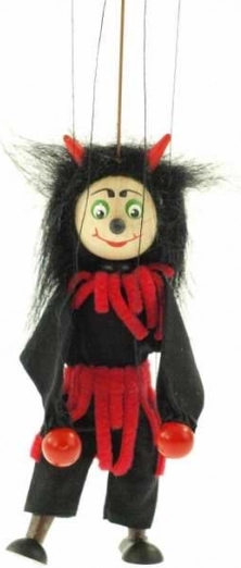 Holz-Mini-Marionette – Teufel