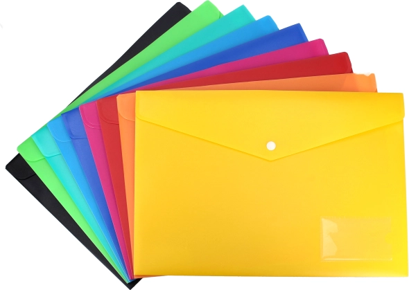 Mappe mit Druckknopf aus weichem Kunststoff