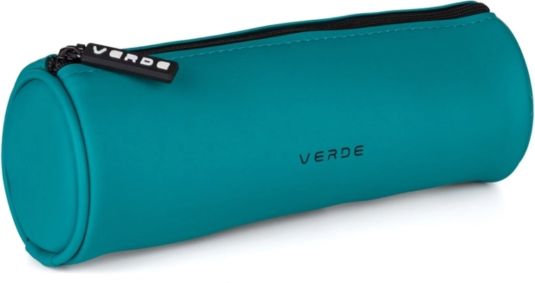 Rundes Federmäppchen aus PU VERDE Milano