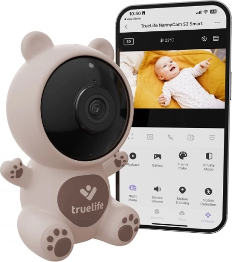 Intelligente Babyphone-Kamera TrueLife NannyCam S3 Smart mit Full HD und Nachtsicht